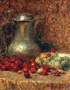 Newman, Willie Betty Pewter Pitcher and Cherries Sweden oil painting reproduction